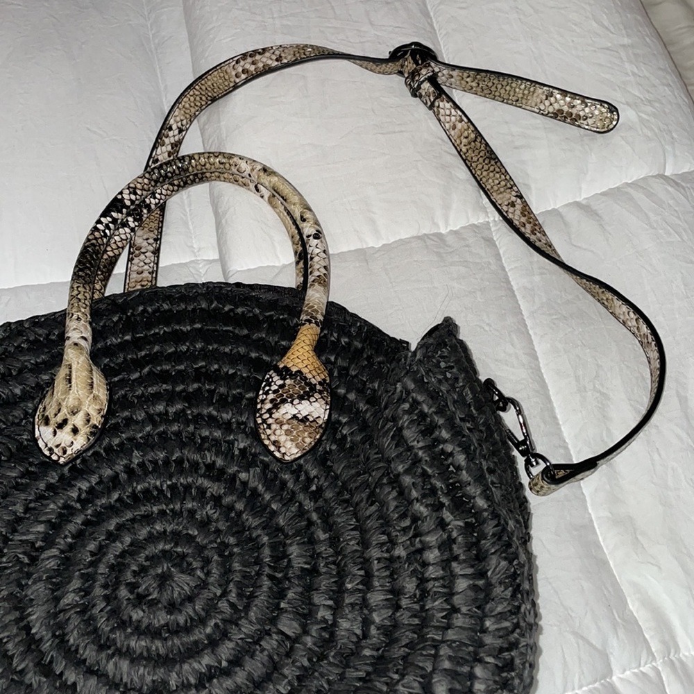 Black Raffia Bag - Picture 4 of 4